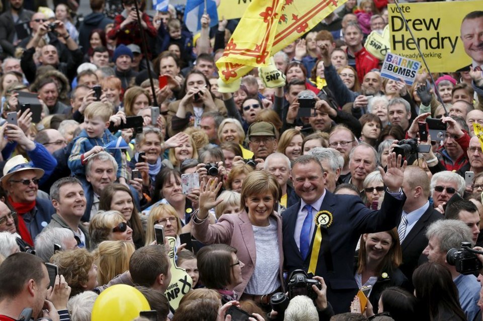 El Partido Nacional Escocés, liderado por Nicola Sturgeon, acaparó prácticamente todos los escaños que le corresponden a Escocia.