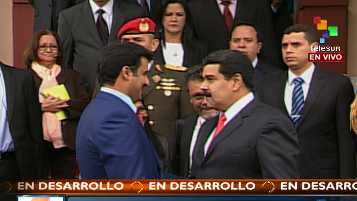 Maduro saludó encuentro con el emir de Catar, Tamim bin Hamad al Zani