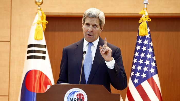 Kerry concedió una conferencia de prensa desde Seúl