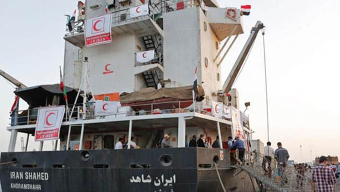 El barco “Irán Shahed” llegó a Yemen con dos mil 500 toneladas de ayuda humanitaria.