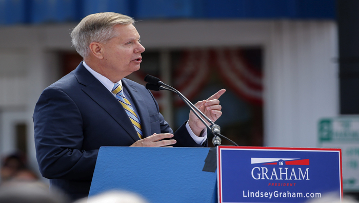 Lindsey Graham, tiene solo el 1 por ciento de la intención del voto y ocupa el penúltimo lugar en las encuestas del partido.