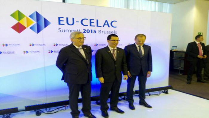 El vicepresidente de Venezuela, Jorge Arreaza intervino este miércoles en la II Cumbre de la CELAC-UE.
