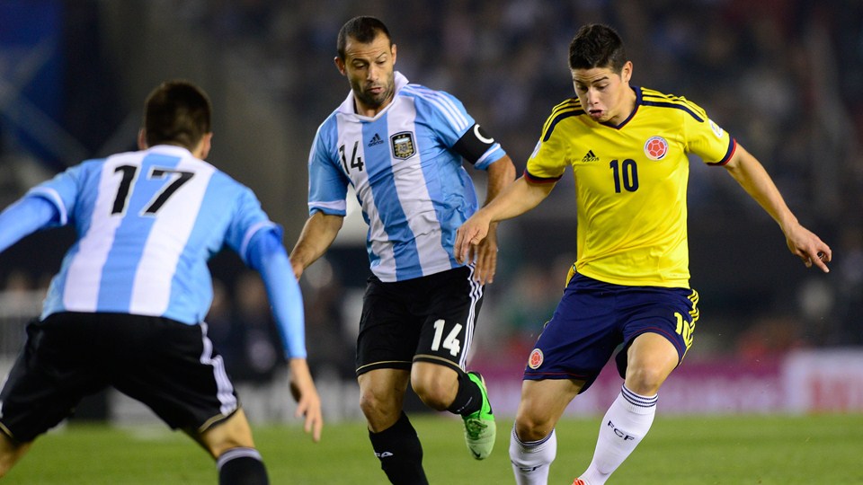 Las selecciones de Argentina y Colombia, dos de las grandes favoritas a hacerse con el título de campeón.