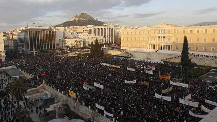La Plaza Sintagma de la capital griega es sede la convocatoria