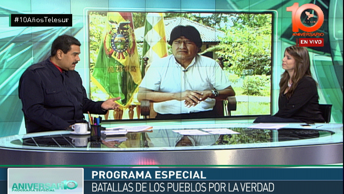 Los Presidentes de Venezuela y Bolivia destacaron la labor informativa de teleSUR.