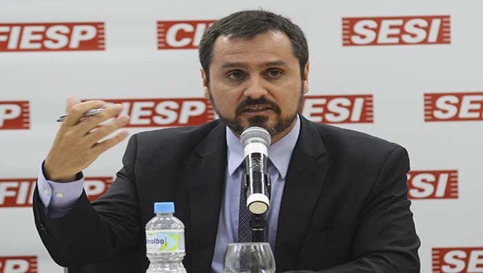 El secretario de Seguridad para Grandes Eventos del Ministerio de Justicia de Brasil, Andrei Augusto Rodrigues. presentó el plan de seguridad