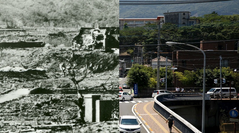 La escuela de Shiroyama, en Nagasaki era así entre 1945 y 2015