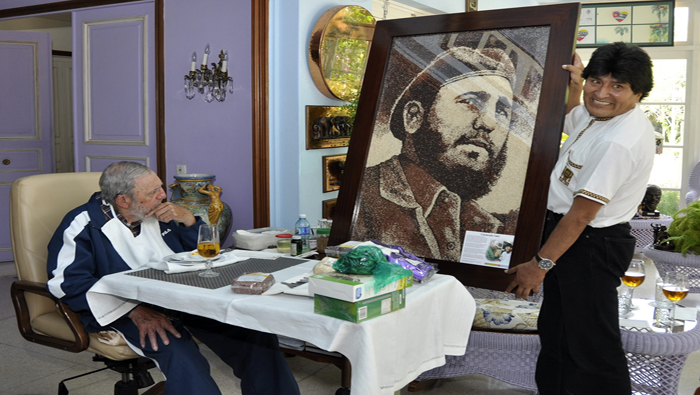 Fidel Castro celebró su cumpleaños número 89 junto con los presidentes Evo Morales y Nicolás Maduro.