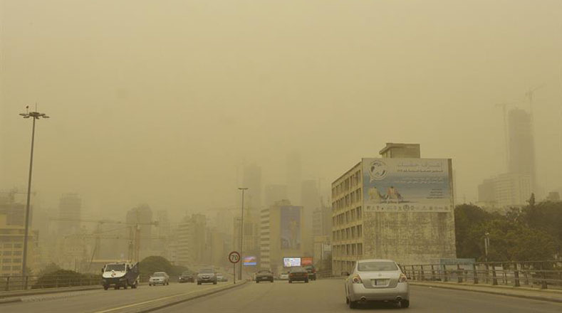 Beirut es una de las ciudades que ha padecido las consecuencias de la reciente tormenta de arena