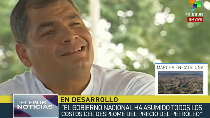 Rafael Correa ofreció una rueda de prensa este viernes para abordar diferentes temas sobre su país.