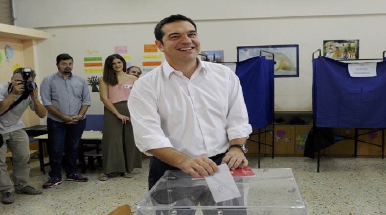 Primeros datos oficiales dan como ganador a Syriza, liderado por Alexis Tsipras con 35,27%.