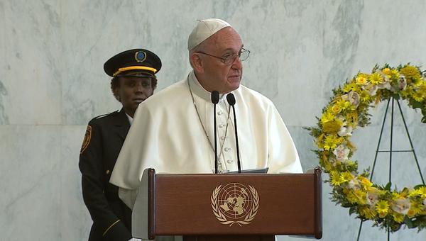 El Papa basó gran parte de su discurso en el combate contra el cambio climático.