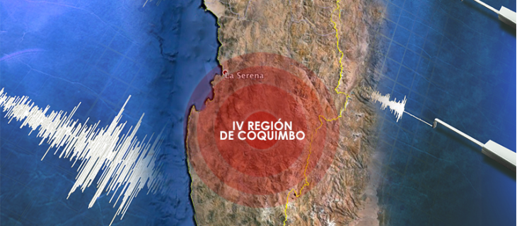 El sismos se registró en la zona central de la costa de Chile.