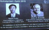 El japonés Takaaki Kajita y el canadiense Arthur B. McDonald ganaron el Premio Nobel de Física de la presente edición. 