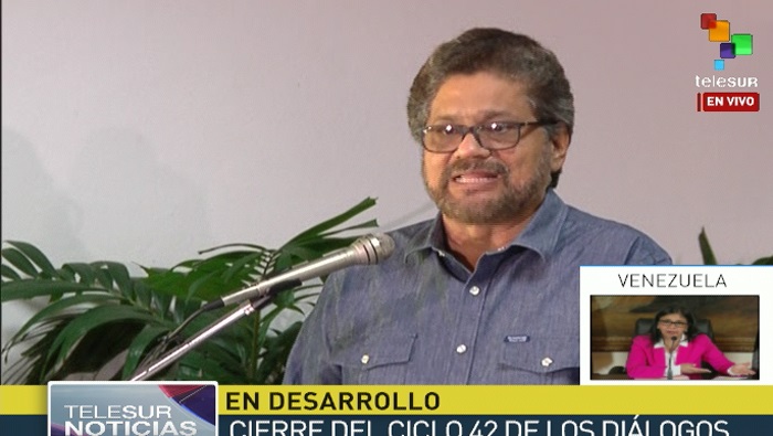 El vocero de las FARC-EP, Iván Márquez, ratificó que la guerrilla asume el compromiso de acabar con la lucha armada.