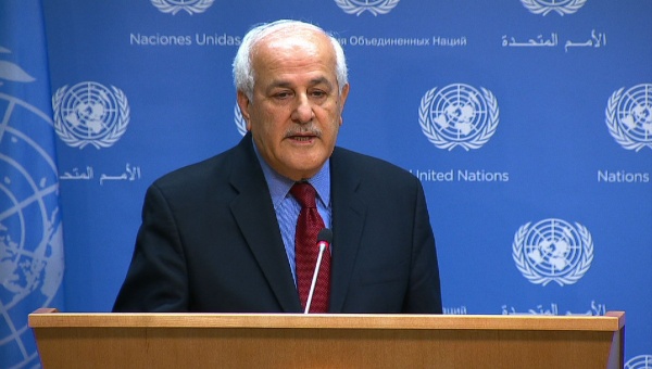 El embajador de Palestina ante la ONU, Riyad Mansour, envió una carta al Consejo de Seguridad.