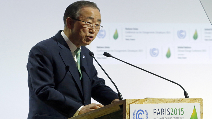 Ban Ki Moon instó a trabajar por la conservación del planeta.
