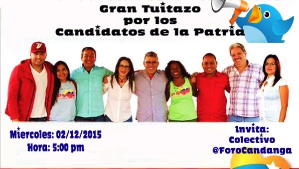 Colectivo ForoCandanga realizará tuitazo en apoyo a los candidatos de Miranda