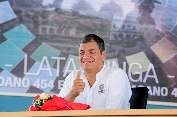 El presidente Correa realizó este sábado su programa Enlace Ciudadano número 458 desde Malchinguí en la Provincia de Pichincha.