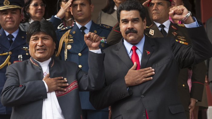 El presidente Evo Morales respalda a su homólogo venezolano Nicolás Maduro.