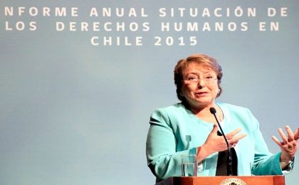 La presidenta Bachelet llama a respaldar la nueva institucionalidad en defensa de los derechos humanos. 