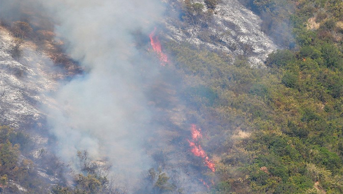 Tres incendios han afectado la zona central de Chile.
