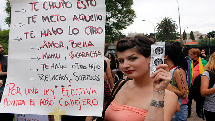 En Uruguay las mujeres piden una ley contra el acoso callejero.