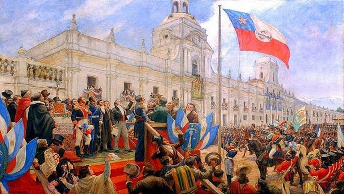 Proclamación y jura de la Independencia de Chile 12 de febrero 1818.