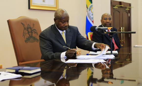 El presidente de Uganda , Yoweri Museveni, aspira a un nuevo mandato.