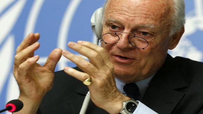 El representante de Naciones Unidas, Steffan de Mistura, insistió en que no existe ruta alternativa para la paz en Siria