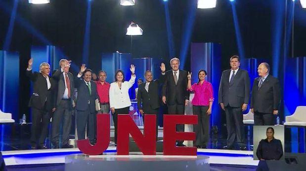 Los candidatos presidenciales debatieron esta noche en el Centro de Convenciones de Lima.