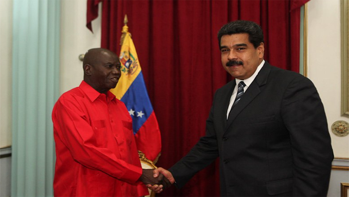 Nicolás Maduro recibió a Carlos Correia en el Palacio de Miraflores, Caracas.