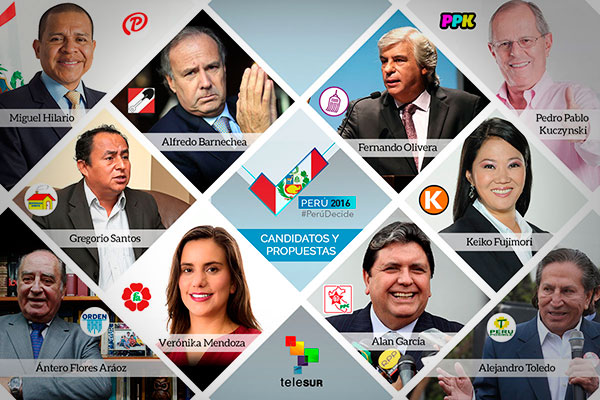 Hoy se realiza el cierre de campaña de los candidatos a la presidencia de Perú.