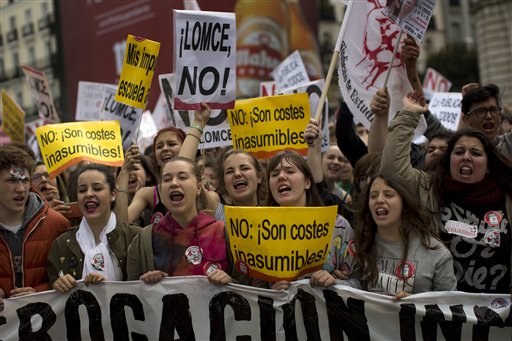 De acuerdo con el Sindicato de Estudiantes de España, la convocatoria de protesta tuvo un respaldo masivo este miércoles.
