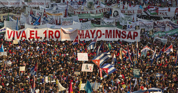 Las marchas se desarrollaron en toda América Latina para celebrar el Día del Trabajador.