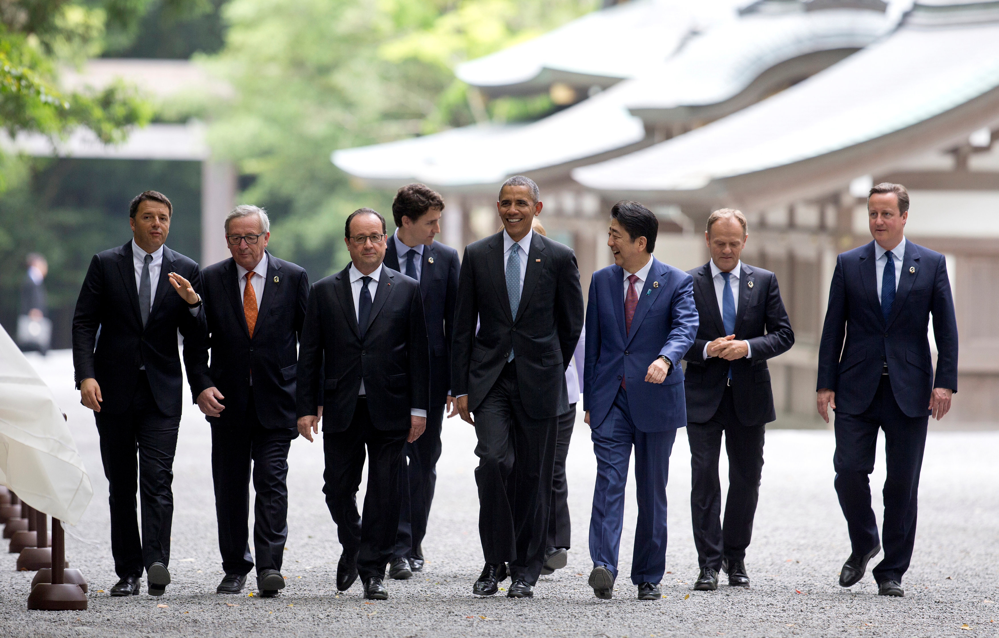 Los miembros de siete países capitalistas del mundo celebran en Ise-Shima, Japón, la cumbre G7.