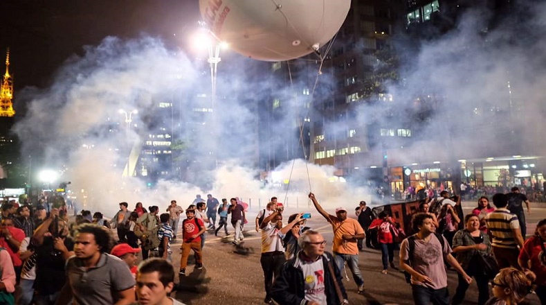 Sao Paulo es testigo de nuevas represión por parte de la policía brasileña.