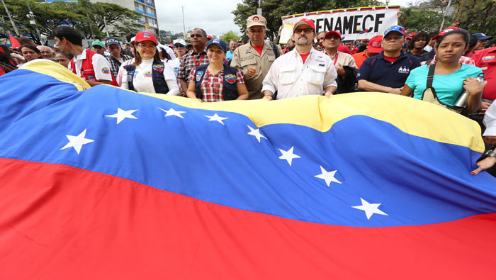 El pueblo venezolano se moviliza en defensa de la paz y lo logros de la Revolución Bolivariana.