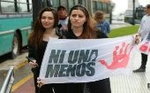 Mujeres latinoamericanas manifestaron contra la violencia de género