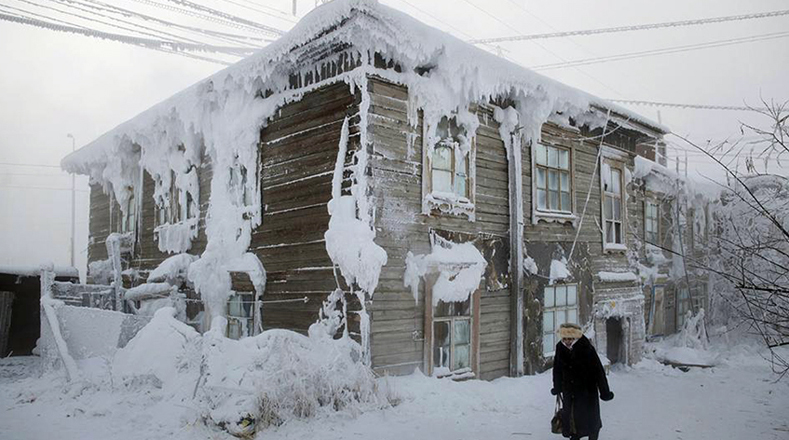 Las casas congeladas en su exterior son un denominador común en la localidad.