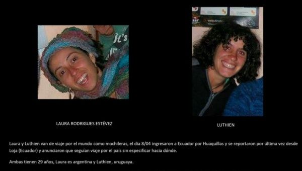 Por favor TeleSUR y amigos de Ecuador difundir URGENTE buscamos a estas jóvenes Argentina y Uruguaya Gracias