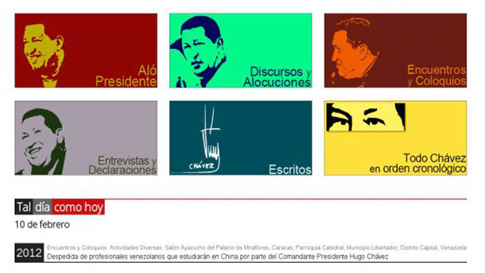 El Portal web contribuirá con el estudio y análisis del pensamiento de Hugo Chávez