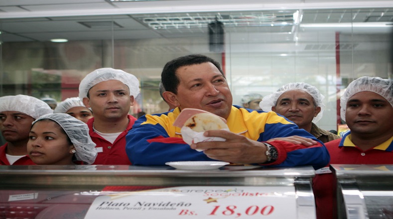Con la puesta en marcha de las Areperas Socialistas Chávez garantizó la soberanía alimentaria.