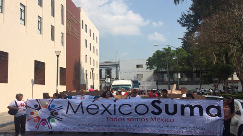 La movilización busca denunciar los feminicidios en el Estado de México. 
