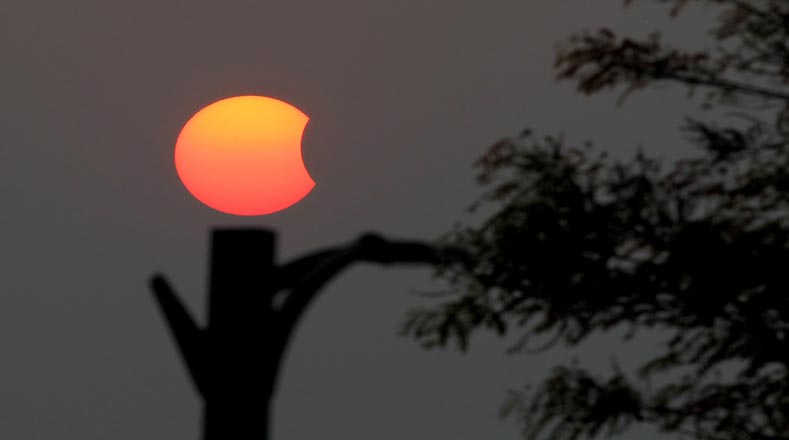 Desde Birmania también se pudo presenciar el eclipse