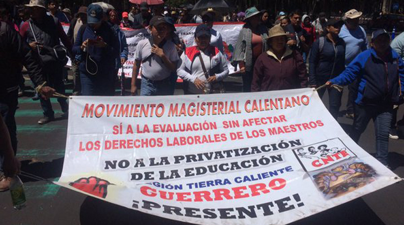  La Coordinadora Nacional de Trabajadores de la Educación (CNTE) manifestó que seguirá oponiéndose a la reforma educativa. 
