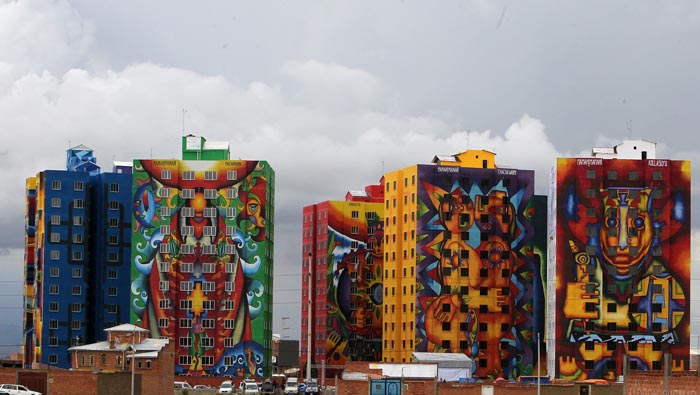 Comunidades urbanas en Bolivia convertidas en arte