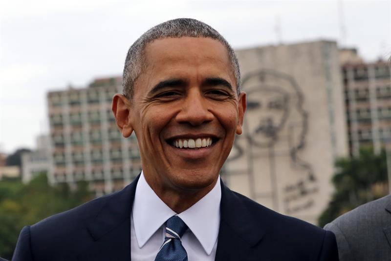 Barack Obama en la Plaza de la Revolución de La Habana.