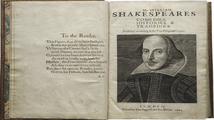 La obra, publicada en 1623, fue autentificada por Emma Smith, profesora de estudios shakesperianos.
