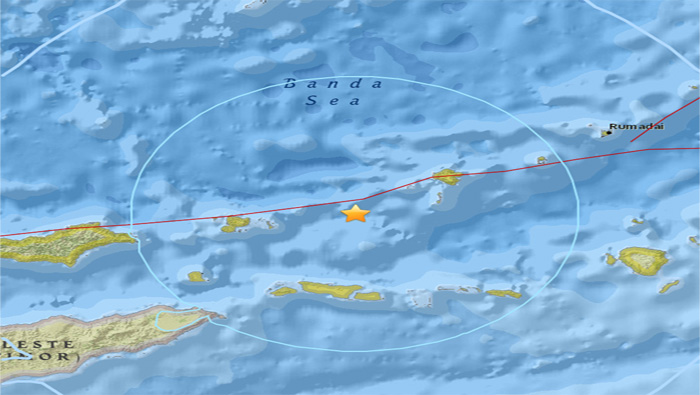 El sismo tuvo una profundidad de 150 kilómetros en el mar de Banda.